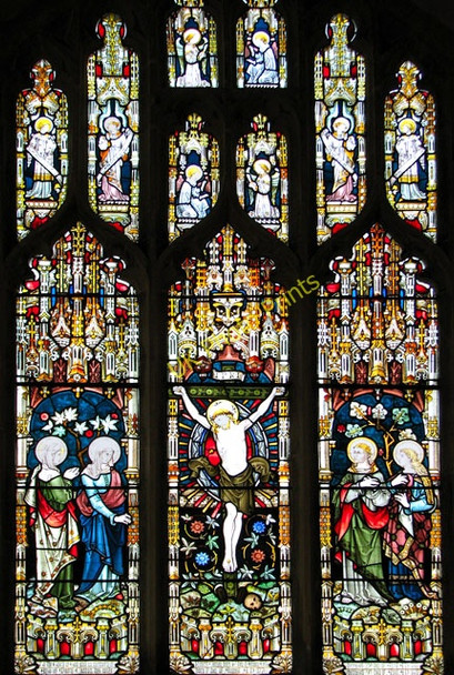 Photo 6"x4" The church of All Saints in Shouldham - Bell & Almond window Shouldham c2010
