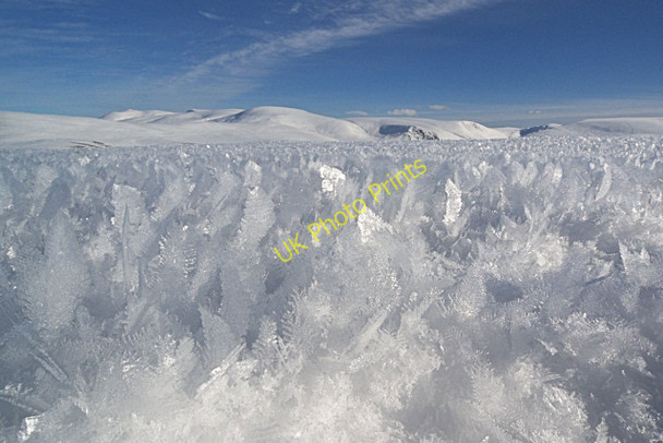 Photo 6"x4" Large snow crystals on Sron nan Gabhar Sr\u00f2n nan Gabhar\/NO1585 c2010