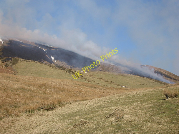 Photo 6"x4" Grass fire near Dyffryn Castell Ponterwyd c2010