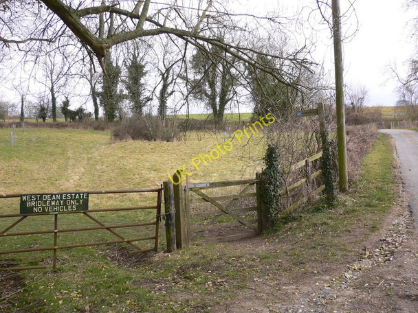 Photo 6"x4" Bridleway leaves lane near Stapleash Farm Chilgrove c2010