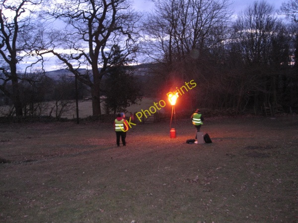 Photo 6"x4" Illumination of Hadrian's Wall near Planetrees Turret Chollerford c2010