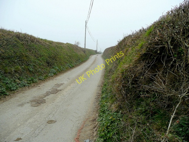 Photo 6"x4" Cornish lane near Mevagissey Kestle\/SW9945 c2010