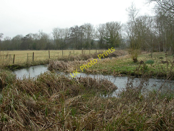 Photo 6"x4" Heale House, trout stream Lower Woodford c2010
