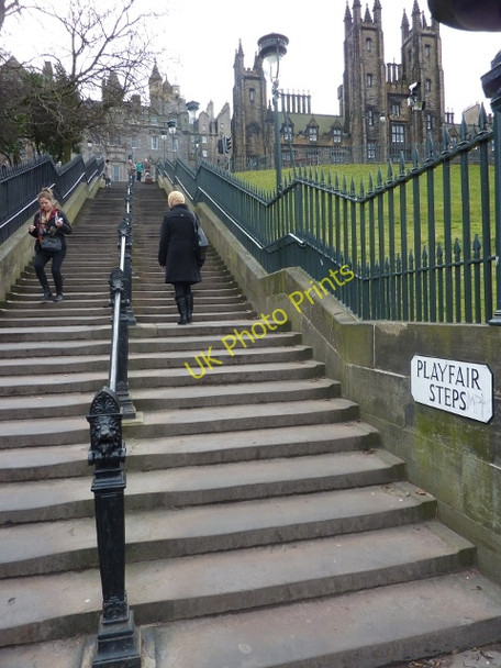 Photo 6"x4" Playfair Steps Edinburgh c2010