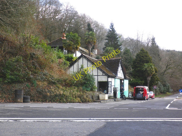 Photo 6"x4" Black Cat Garage Oakfordbridge c2010
