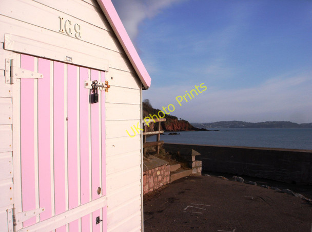 Photo 6"x4" Beach hut, Broadsands beach Broadsands c2010