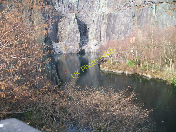 Photo 6"x4" The flooded lower levels of Chwarel Vivian Quarry Llanberis c2010