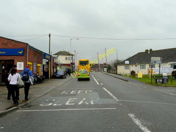 Photo 6"x4" A352, approaching Wool level crossing Wool c2010