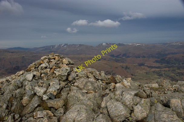 Photo 6"x4" The Summit cairn, Wetherlam Far End\/SD3098 c2010