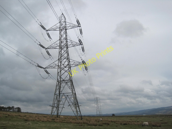 Photo 6"x4" Pylons near Common House Melkridge c2010