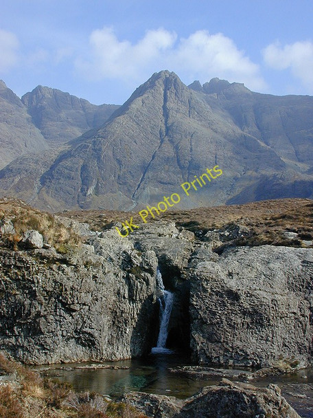 Photo 6"x4" Waterfall on the Allt Coir' a' Mhadaidh Allt Coir' a' Mhadaidh c2003