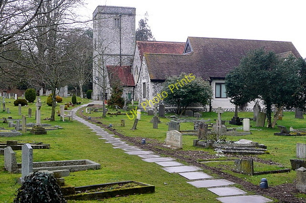 Photo 6"x4" St Mary's church Abbots Worthy c2010