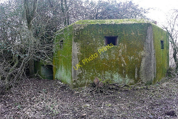 Photo 6"x4" Gun emplacement by the railway line Kings Worthy c2010