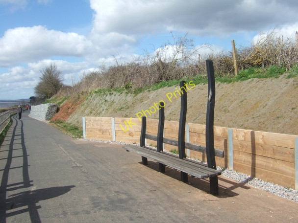Photo 6"x4" Seat beside the cycle way, near Exmouth Exmouth c2010