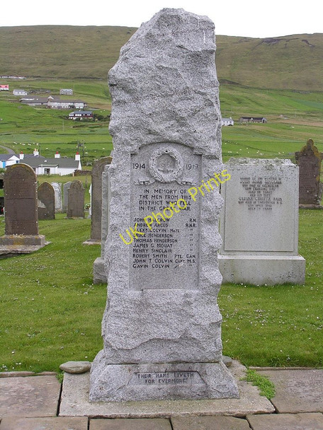 Photo 6"x4" Levenwick War Memorial Levenwick c2007