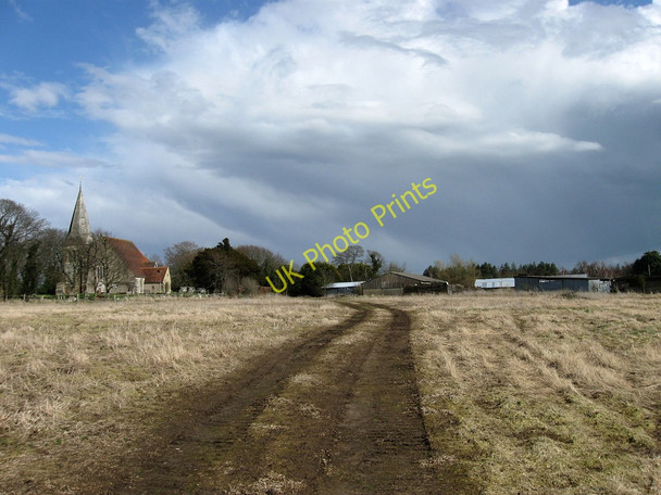 Photo 6"x4" Church Meadow Golden Cross\/TQ6310 c2010