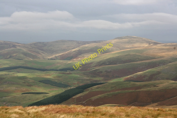 Photo 6"x4" Cheviot and the Scottish border from Windy Gyle summit Russell's Cairn c2009