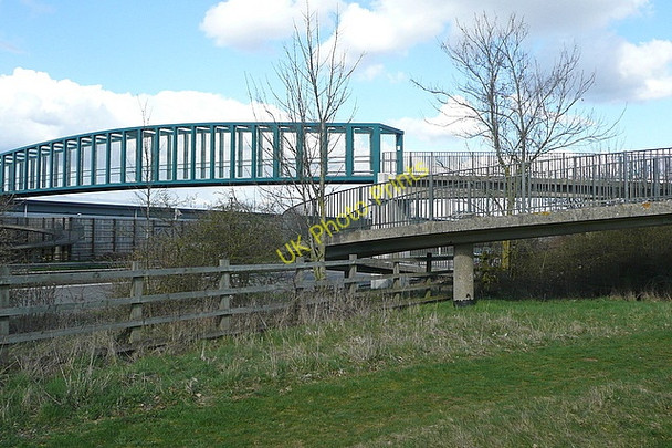 Photo 6"x4" Footbridge over the motorway Hatch\/SU6752 c2010
