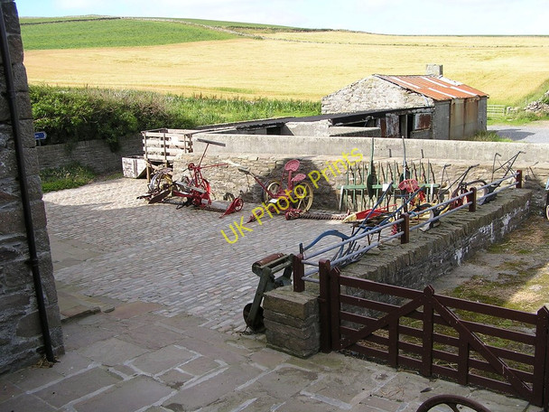 Photo 6"x4" Old farm machinery in yard at Quendale Mill Quendale c2007