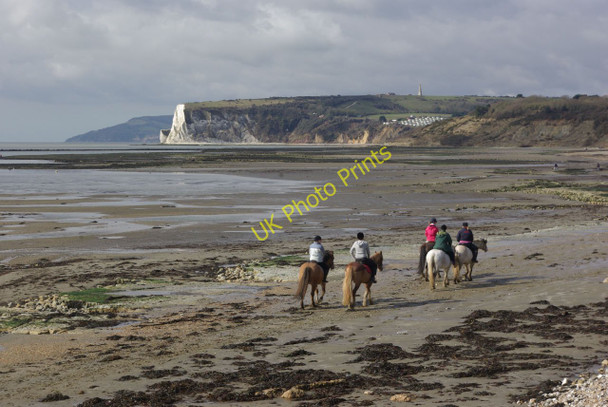 Photo 6"x4" Riding at Bembridge Foreland Fields c2010