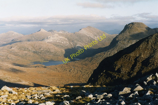 Photo 6"x4" View east from Beinn Damh Beinn Damh c1997