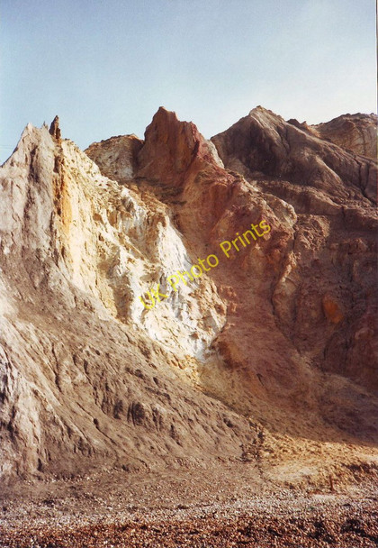 Photo 6"x4" Sand cliffs at Alum Bay, Isle of Wight Totland c1996
