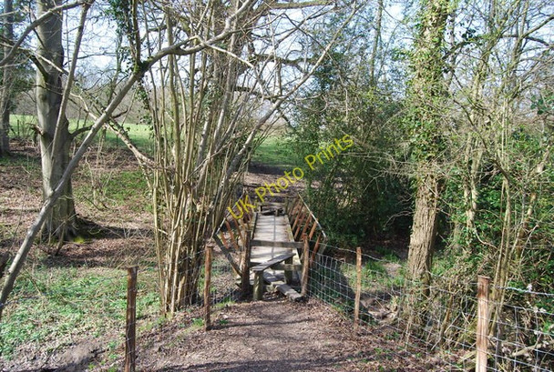 Photo 6"x4" Footbridge, High Weald Landscape Trail, Rectory Park Broad Ford c2010
