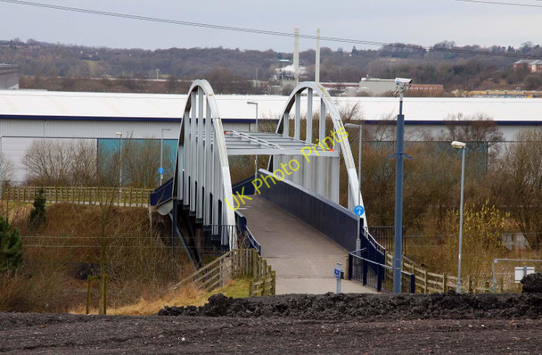 Photo 6"x4" Sideway Bridge over the West Coast Main Line Heron Cross c2010
