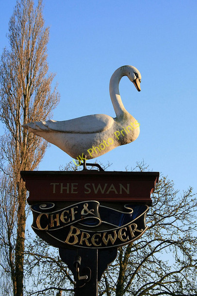 Photo 6"x4" The sign of The Swan Winwick\/SJ6092 c2010