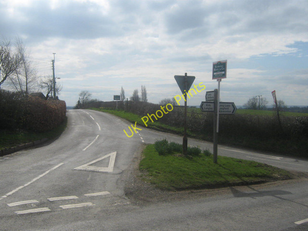 Photo 6"x4" Main road into village of Lees from Long Lane, Derbyshire Lees\/SK2637 c2010