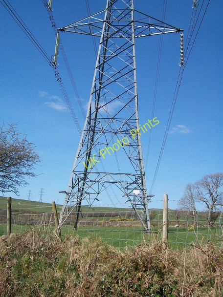 Photo 6"x4" Powerlines near Cefn-meusydd-uchaf Criccieth c2010