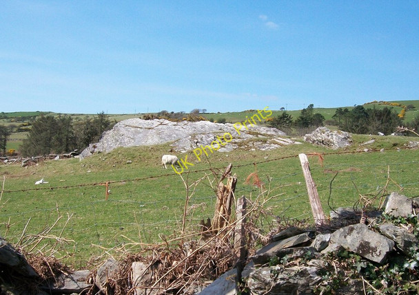 Photo 6"x4" Rock outcrop in field near the Capel Tabor cemetery Criccieth c2010