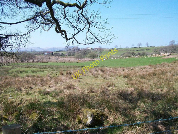 Photo 6"x4" View across rough pasture towards Ystumcegid-isaf farm Criccieth c2010