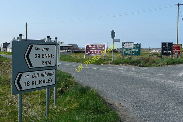 Photo 6"x4" Junction at Honan's Bridge Milltown Malbay c2010