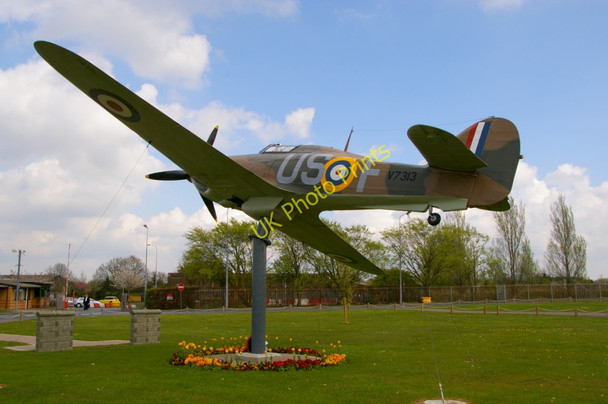 Photo 6"x4" Memorial with Hurricane Replica, North Weald Airfield North Weald Bassett c2010