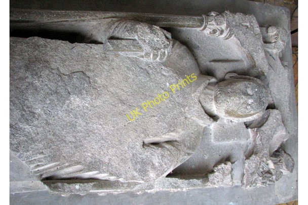 Photo 6"x4" St Mary's church in West Walton - effigy on 'founder tomb' West Walton\/TF4713 c2010