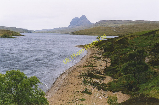 Photo 6"x4" Cam Loch shoreline Elphin\/NC2111 c1998