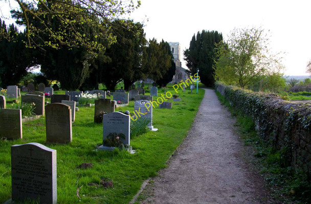 Photo 6"x4" Footpath through St Mary's churchyard Garsington c2010