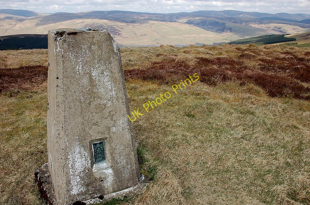 Photo 6"x4" Summit trig point, The Wiss Bowerhope c2010