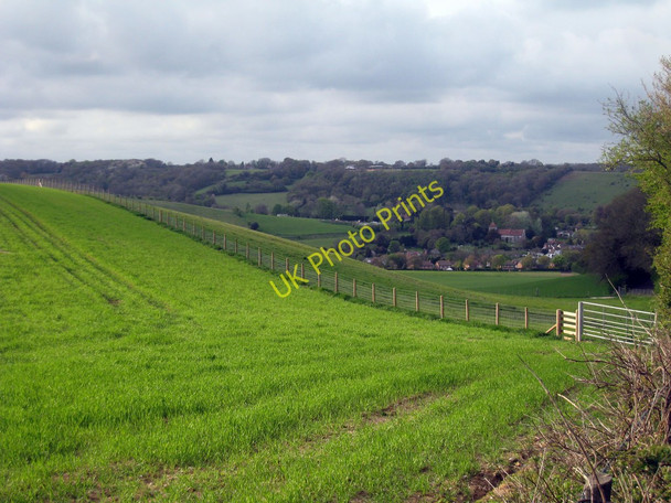 Photo 6"x4" View to Alkham Village Alkham c2010