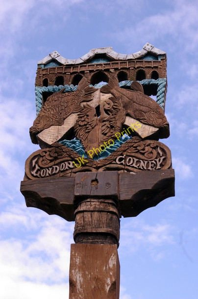 Photo 6"x4" Village Sign, London Colney Broad Colney c2009