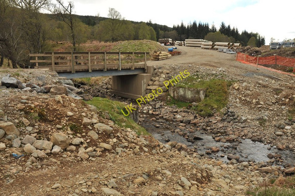 Photo 6"x4" Ford and new bridge over Allt Doire Mhear near Duisky Duisky c2010