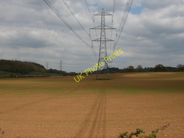 Photo 6"x4" Lytchett Matravers, power lines Barrow Hill\/SY9596 c2010