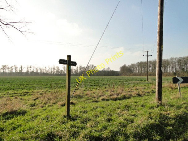 Photo 6"x4" Bridleway sign near the entrance to Ashe Green Lodge Rendlesham c2011