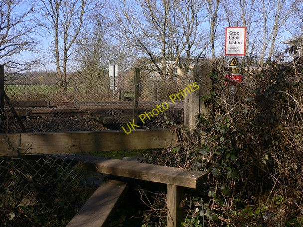 Photo 6"x4" Stile on east side of pedestrian rail crossing at Peasmarsh Broadford\/SU9946 c2011