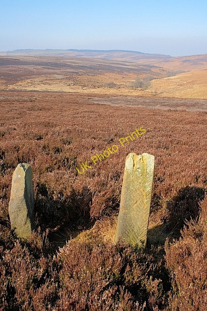 Photo 6"x4" Boundary Stone, Ingdale Ridge Heathwaite\/NZ4801 c2011 P2