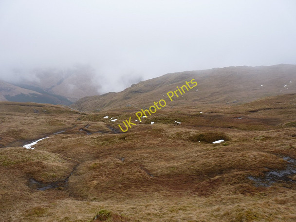 Photo 6"x4" Grassy 'alp' that supports deer, high in the upper coire high on Beinn Bhuidhe Beinn Bhuidhe\/NN2018 c2011