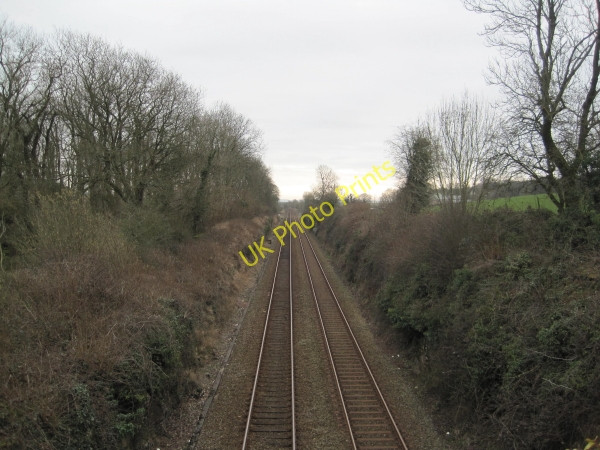 Photo 6"x4" Railway Line near Silverdale Station Red Bridge c2011