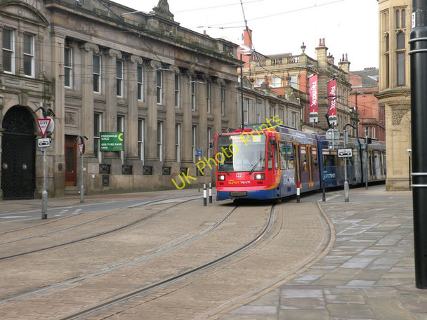 Photo 6"x4" Supertram at Cathedral Square Sheffield\/SK3587 c2011