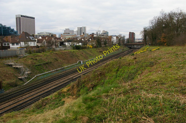 Photo 6"x4" Croydon: main railway line north, from Park Hill Croydon\/TQ3365 c2011